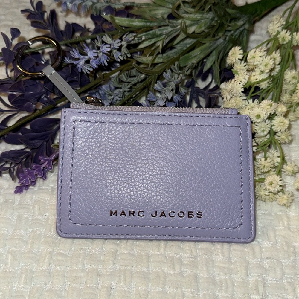 Marc Jacob’s Wallet Keychain Card Holder Leather Lavender